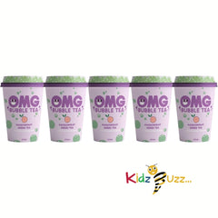 Pack Of 12 OMG Bubble Tea | Passion Fruit Green Tea With Popping Apple Bubbles 270ml