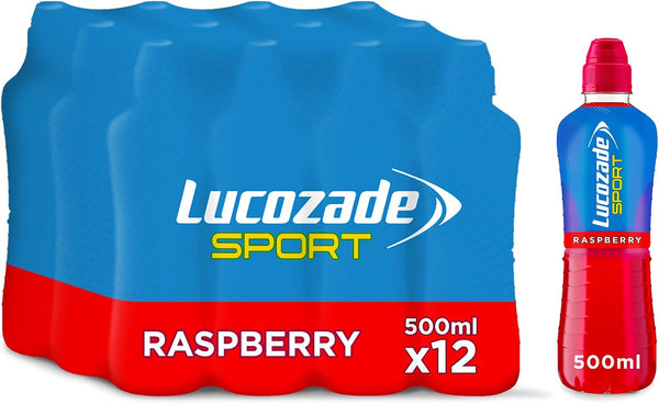 Lucozade Sport Raspberry, 500 ml Pack of 12