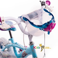 Huffy Frozen 12 Inch Girls Bike - 3-5 Years Sky Blue + Front Carrying Basket