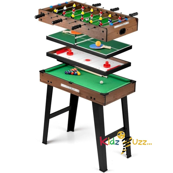 27" 4-in-1 Multi-Sports Game Table Set - Indoor Family Games For Kids and Adults