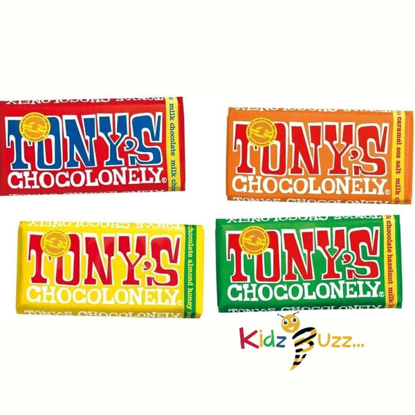 Tony's Chocolonely The Milk Chocolate Bundle 4 x 180g Chocolate Bar - 32% Cocoa Pack of 4