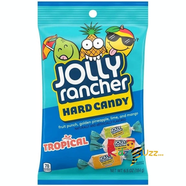 12 X Jolly Rancher Tropical Hard Candy 198g - Fruit Punch, Golden pineapple, Lime and Mango Flavour