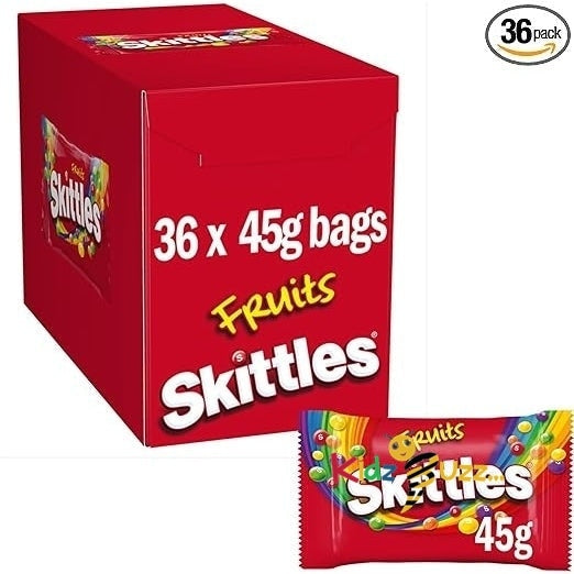 Skittles Fruits Vegan Chewy Sweets 72 Packs of Each of 45g