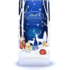 Lindt Festive Selection Pouch, 650 Xmas Chocolates Gift