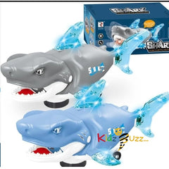 Musical Shark Toy With Light & Music - Bump & Go Action Toy For Kids