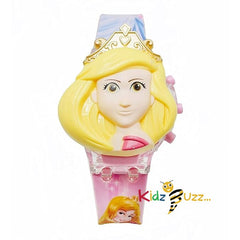 Princess Watch Light Glowing with Music Tune and Face Cover Multicolour 3D Led Watch Best Gift