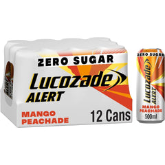 Lucozade Alert Mango Peachade 12x 500ml Can