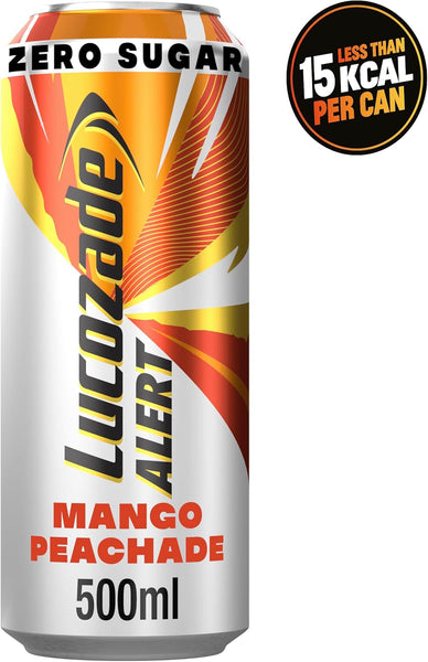 Lucozade Alert Mango Peachade 12x 500ml Can