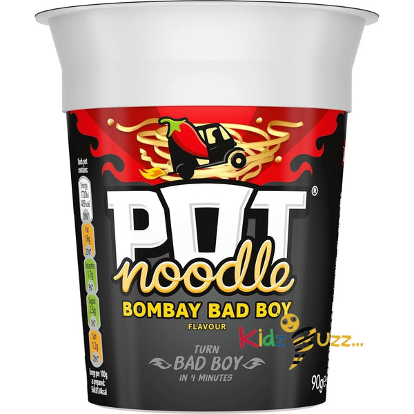 Pot Noodle Bombay Bad Boy Standard Pot Instant Vegan Noodles 12x 90 g