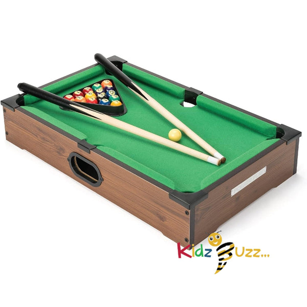 20" Table Pool Game-Wooden Classic Games Table, Indoor Outdoor Game for Kids