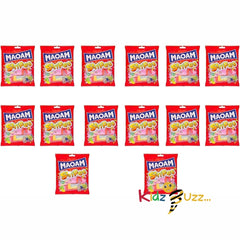 Haribo MAOAM Stripes Fruit and Cola Flavour Chewy Sweets Bag, 140g Pack of 14