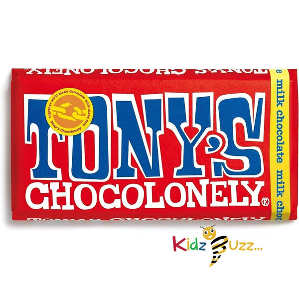 Tony's Chocolonely Milk Chocolate Bar 180 Gram - Milkchocolate Bar - Vegetarian - Belgian Fairtrade Chocolate