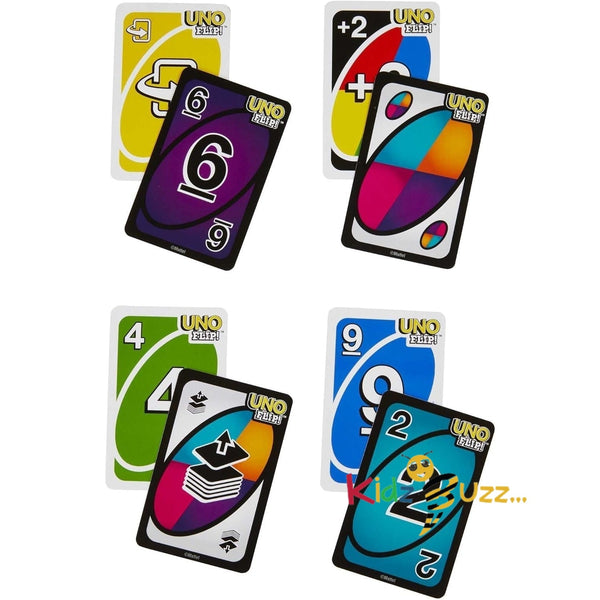 Mattel Games UNO FLIP! Family Card Game for Adults, Teens & Kids, Double-sided Deck with Special Flip Card, 112 Cards, 7 Year Old and Up
