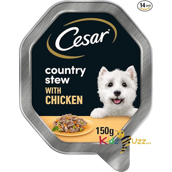 Cesar Country Stew Adult Wet Dog Food, Chicken, Vegetables and Parsley in Gravy 14 x 150 g Trays