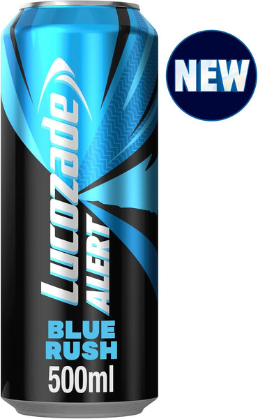 Lucozade Alert Blue Rush 500ml Can 12 Pack Pmp 1£