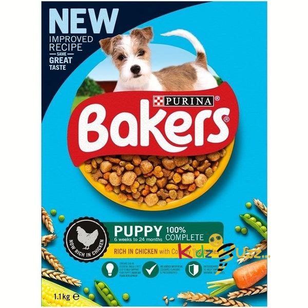 Bakers Puppy Dry Dog Food Chicken and Veg 1.1kg X 5