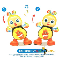 Happy Dancing Bee with Light & Sounds Swing Legs- Toys For Kids