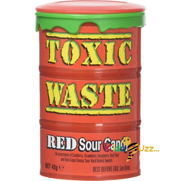 Toxic Waste Sour Candy Red Drum 42 g Pack of 12