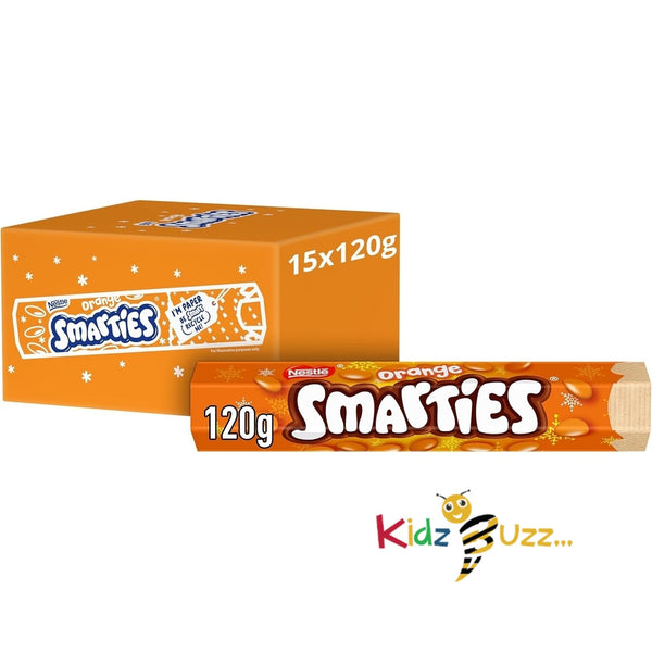 Smarties Orange Milk Chocolate Giant Tube 120g Pack of 15