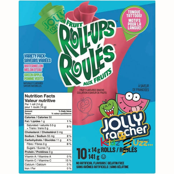 2 X Jolly Rancher Fruit Roll-Ups - Fruit Flavoured Snack