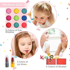 Kids Makeup Kit Toys for Girl, Real Cosmetic Set for Girls -Pretend Play Toy