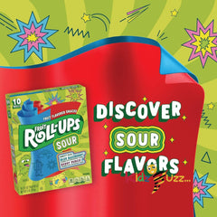 Fruit Roll Ups Sour Variety Pack Blue Razzberry & Berry Punch 10 Rolls Each Pack Of 2