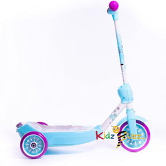 Huffy Disney Frozen Bubble Electric Scooter For Kids 3-5 Years 6v Battery Toy Ride On Scooter With Bubble Machine ft Anna, Elsa & Olaf, Blue