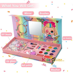 Kids Makeup Kit Toys for Girl, Real Cosmetic Set for Girls -Pretend Play Toy