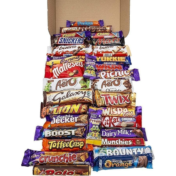 Mega Chocolate Gift Hamper, 50 Different Full Size Chocolate Bars Perfect Gift Pack Of 10 Box