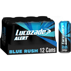 Lucozade Alert Blue Rush 500ml Can 12 Pack Pmp 1£