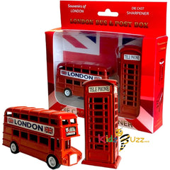 London Souvenir 2pcs Pencil Sharpeners Set- Die Cast Metal Sharpener