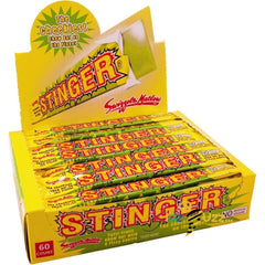 Swizzels Stinger Tutti-Frutti Chew Bar Sweets with a Fizzy Centre Pack of 60