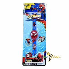 Spider Man Kids Light Glowing Watch with Music Tune and Face Cover Multicolor 3D Led watch