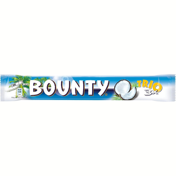 Bounty Coconut Milk Chocolate Trio Bar - Pack of 21 x 85G