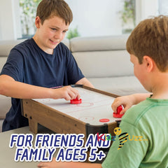 20" Air Hockey Table Game-Wooden Portable Table Game for Kids and Adults