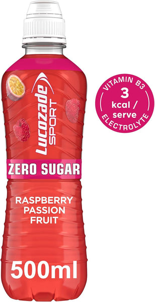 Lucozade Sport Zero Sugar - Raspberry and Passionfruit 12x500ml