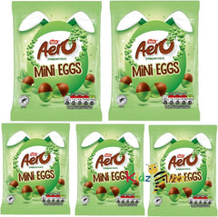 Aero Peppermint & Milk Chocolate Easter Mini Eggs Sharing Bag 70g - Pack of 5