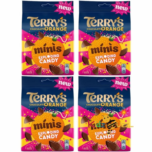 Chocolate Orange Bundle With Terry's Chocolate Orange Mini's Exploding Candy 105g 4 Pack