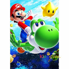 5D Mario Diamond Painting Kits for Adults, DIY Full Drill Diamond Art Kits for Kids