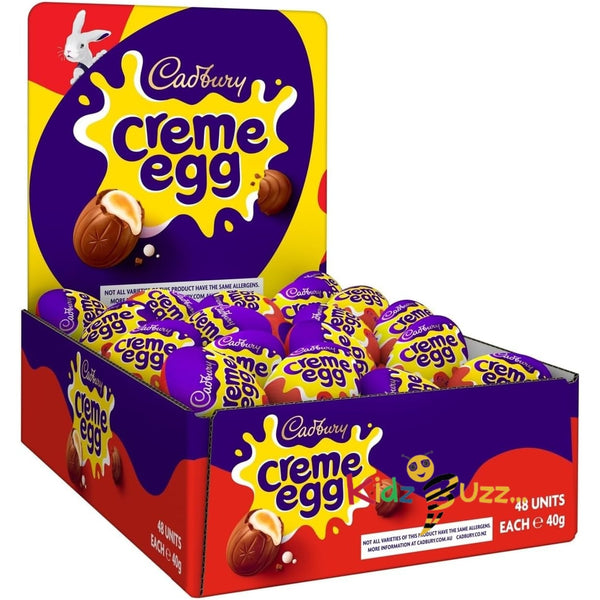 Cadbury Creme Egg (Pack of 48) Milk Chocolate Filled With Creamy Filling