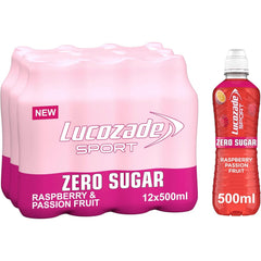 Lucozade Sport Zero Sugar - Raspberry and Passionfruit 12x500ml