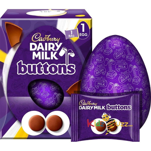 Cadbury Dairy Milk Chocolate Giant Buttons Easter Egg, 195g Pack Of 3