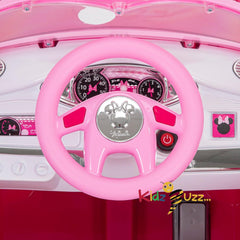 Huffy Disney Minnie Mouse Girls Electric Ride On Car - 6v Battery Powered Motorised Car Fun + Sounds + Lights