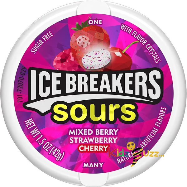 Ice Breakers Sours, Sugar Free Mints, Berry Sours Flavour, 42 g
