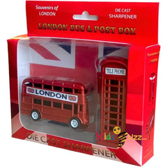 London Souvenir 2pcs Pencil Sharpeners Set- Die Cast Metal Sharpener