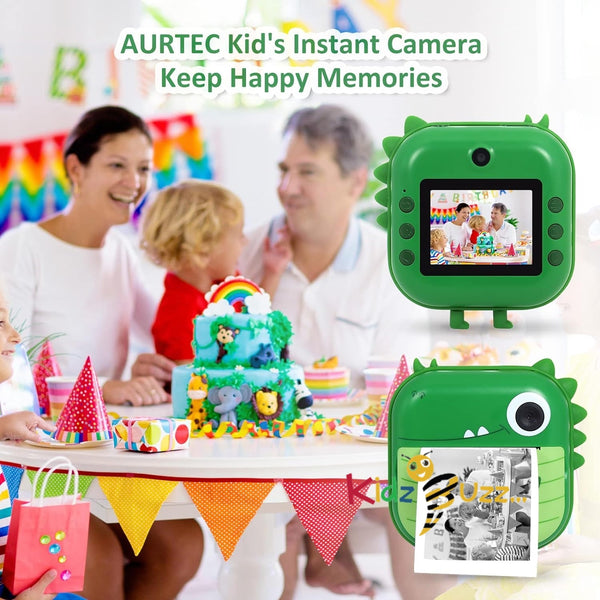 Instant Camera for Kids I Mini Thermal Printing Camera I Cute Animal Cartoon Design