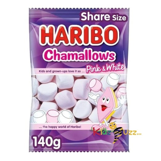 Haribo Marshmallows Chamallows Pink & White 140G x 12 Pcs