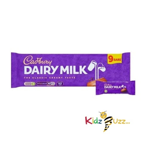 Cadbury Dairy Milk Chocolate Bar 9 Pack Multipack 244.8g x 2pcs