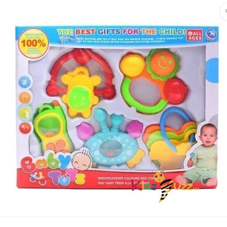 Baby Rattle 5 pieces Set Rattle Multicolor - Baby Toys