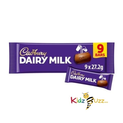 Cadbury Dairy Milk Chocolate Bar 9 Pack Multipack 244.8g x 2pcs